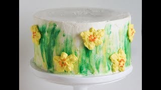 Украшение торта цветами из творожного крема