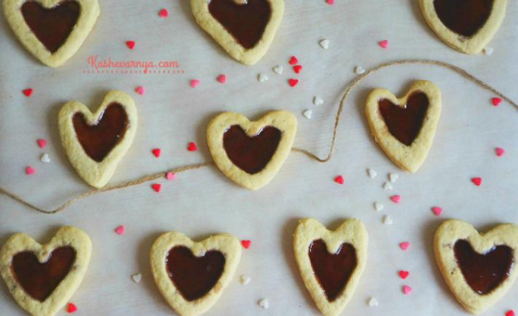 Ингредиенты для «Песочное печенье в форме сердца»: